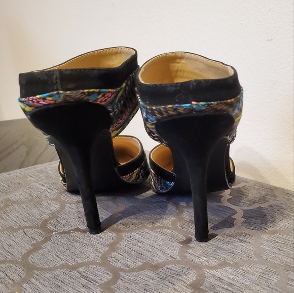 Multicolored Mule Heels - Picture 4 of 7